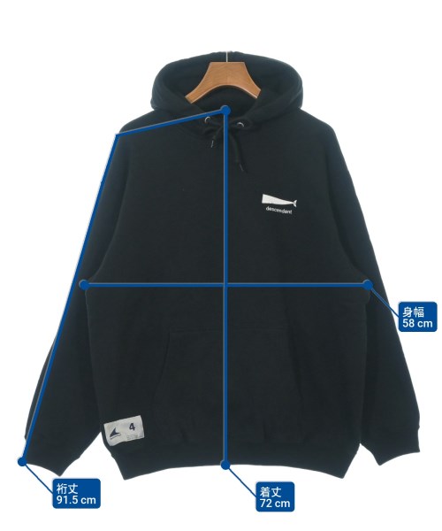 DESCENDANT（ディセンダント）パーカー 黒 サイズ:4(XL位) メンズ/2200667908055
