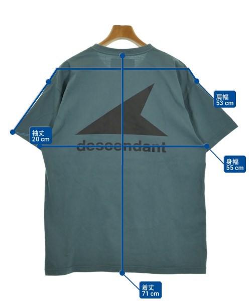 DESCENDANT（ディセンダント）Tシャツ・カットソー 青 サイズ:2(M位) メンズ/2200728574045