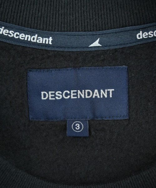 DESCENDANT（ディセンダント）スウェット 黒 サイズ:3(L位) メンズ/2200727681218