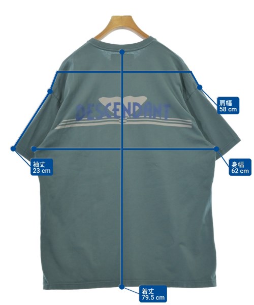 DESCENDANT（ディセンダント）Tシャツ・カットソー 青 サイズ:4(XL位) メンズ/2200721533056
