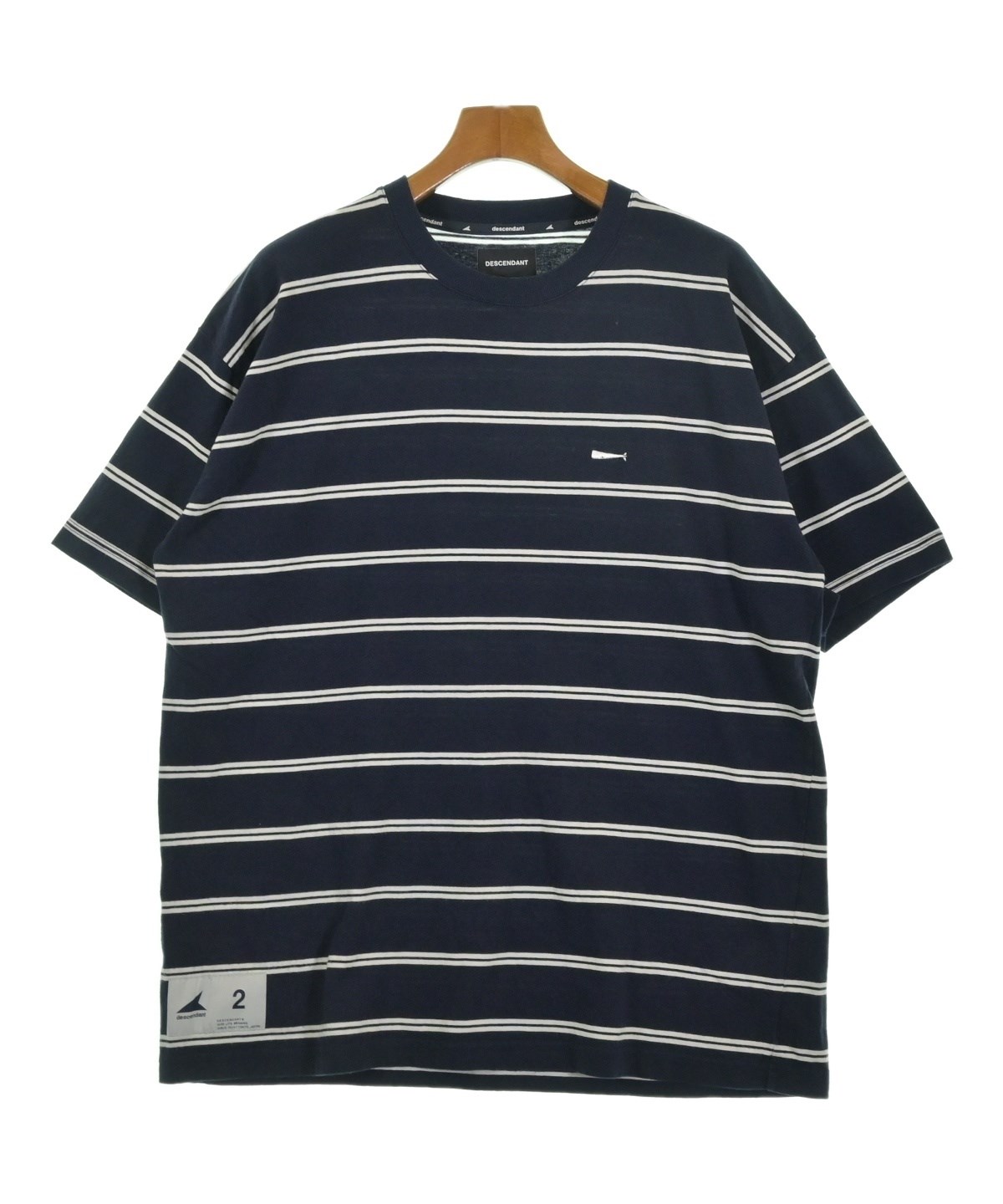 DESCENDANT Tシャツ ネイビー サイズ2 DESCENDANT（ディセンダント）Tシャツ・カットソー 紺 サイズ:2(M位