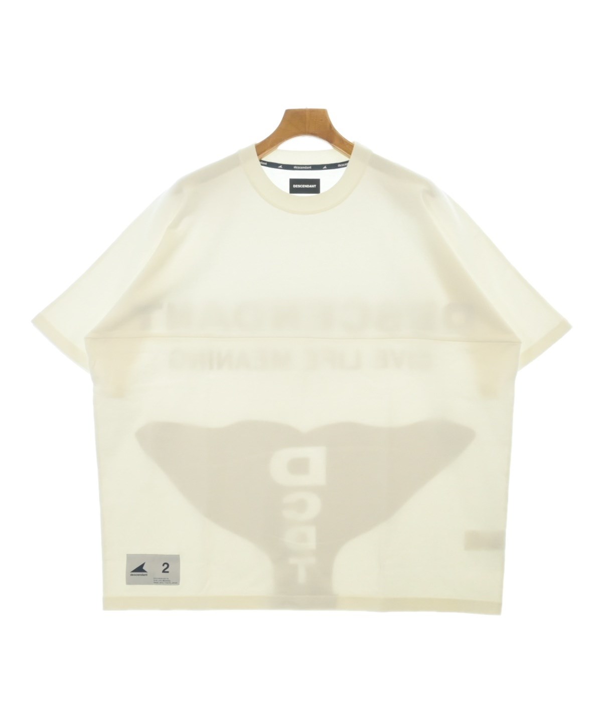 DESCENDANT（ディセンダント）Tシャツ・カットソー 白 サイズ:2(M位