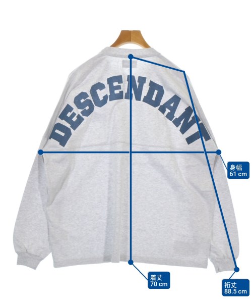 DESCENDANT（ディセンダント）Tシャツ・カットソー グレー サイズ:2(M位) メンズ/2200683605310