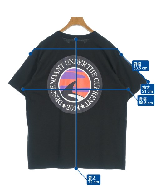 DESCENDANT（ディセンダント）Tシャツ・カットソー 黒 サイズ:2(M位) メンズ/2200693284024
