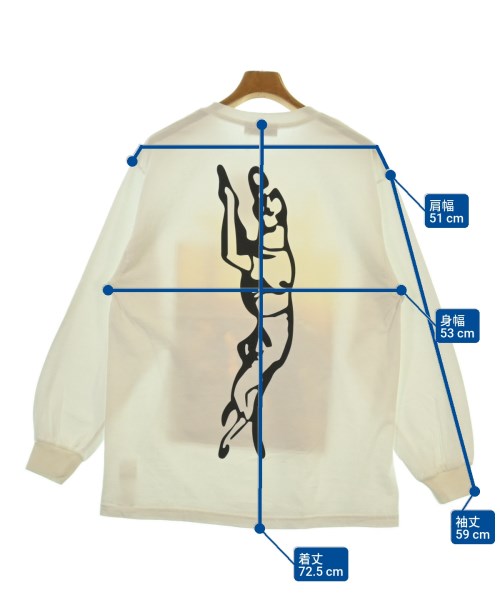 FLAGSTUFF（フラグスタフ）Tシャツ・カットソー 白 サイズ:L メンズ/2200619847142