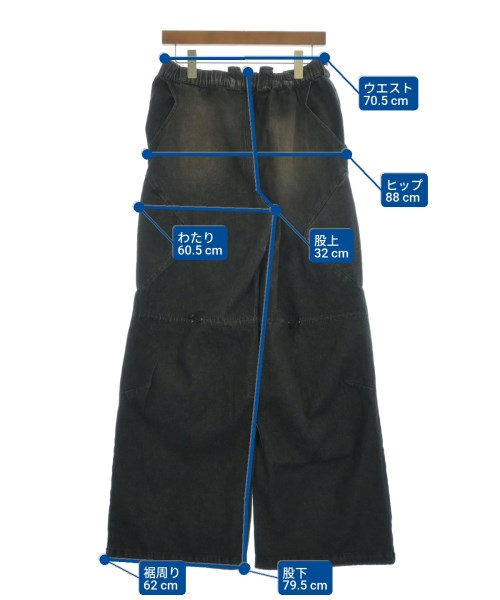 FLAGSTUFF（フラグスタフ）デニムパンツ 黒 サイズ:L メンズ/2200619860059