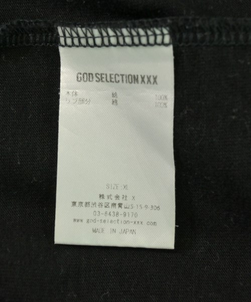 GOD SELECTION XXX（ゴットセレクショントリプルエックス）Tシャツ・カットソー 黒 サイズ:XL メンズ/2200709701088