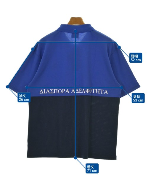 Diaspora Skateboards（ディアスポラスケートボード）ポロシャツ 青 サイズ:0(XS位) メンズ/2200539357196