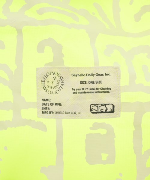 SAYHELLO（セイハロー）ショルダーバッグ 緑 サイズ:- メンズ/2200677080390