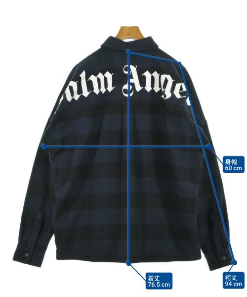 Palm Angels（パームエンジェルス）カジュアルシャツ 紺 サイズ:48(L位) メンズ/2200606114219