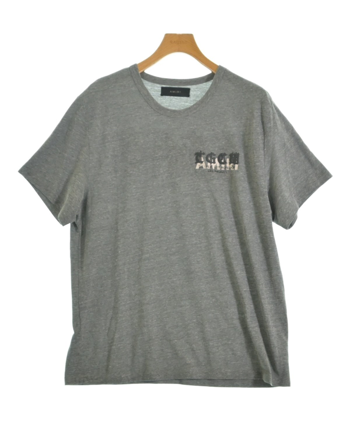 AMIRI グレー ロゴ Tシャツ 半袖 男女兼用 AMIRI（アミリ）Tシャツ・カットソー グレー サイズ:52(XXL位