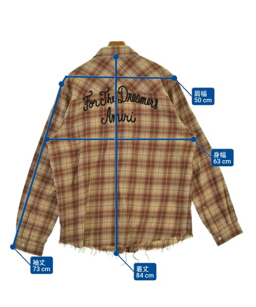AMIRI（アミリ）カジュアルシャツ 茶 サイズ:XL メンズ/2200647634103