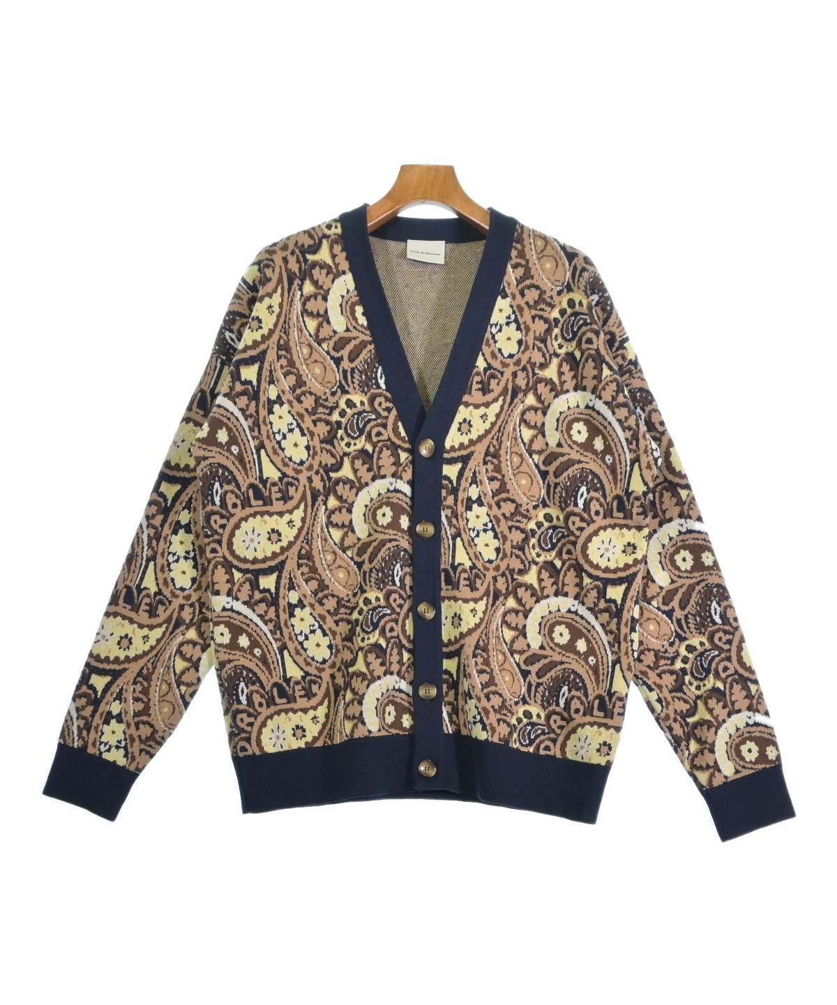 DROLE de MONSIEUR カーディガン L ベージュ 【古着】【中古】【送料無料】 DROLE de MONSIEUR（ドロールドムッシュ）カーディガン ベージュ