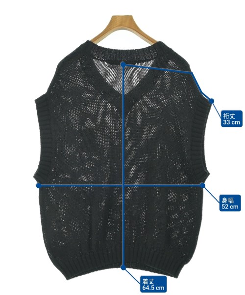 STUDIO SEVEN（スタジオセブン）ベスト 黒 サイズ:L メンズ/2200658031106