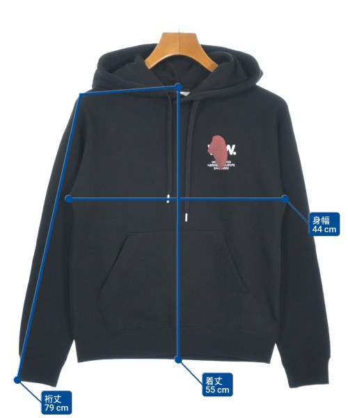WOOD WOOD（ウッドウッド）パーカー 黒 サイズ:XS レディース/2200693957065