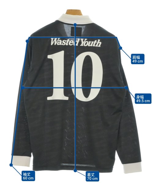 WASTED YOUTH（ウェイステッドユース）Tシャツ・カットソー 黒 サイズ:L メンズ/2200669845297