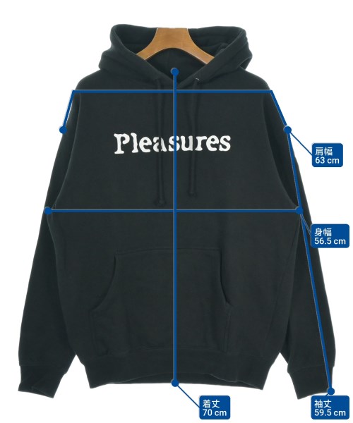 PLEASURES（プレジャーズ）パーカー 黒 サイズ:M メンズ/2200672953026