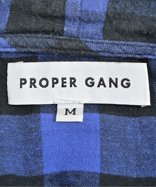 PROPER GANG（プロパー　ギャング）カジュアルシャツ 青 サイズ:M メンズ/2200639702025
