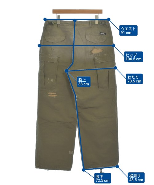 SAPEur（サプール）カーゴパンツ カーキ サイズ:XL メンズ/2200617760184