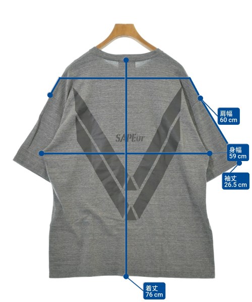 SAPEur（サプール）Tシャツ・カットソー グレー サイズ:XL メンズ/2200606798044