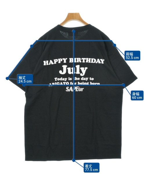 SAPEur（サプール）Tシャツ・カットソー 黒 サイズ:XL メンズ/2200606798075