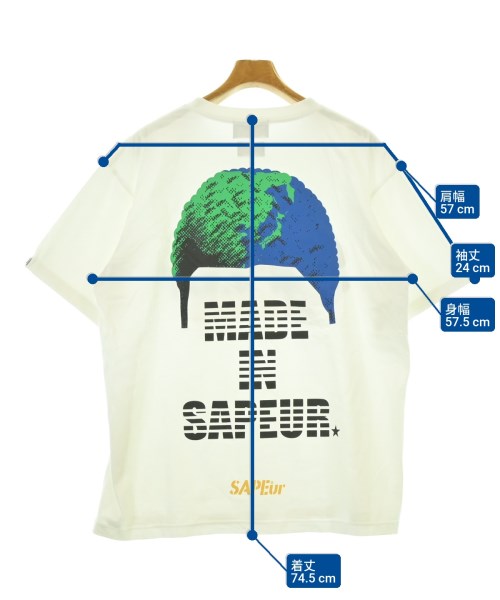 SAPEur（サプール）Tシャツ・カットソー 白 サイズ:L メンズ/2200678918012