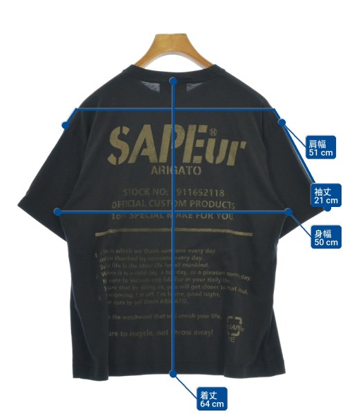 SAPEur（サプール）Tシャツ・カットソー 黒 サイズ:M メンズ/2200722902028