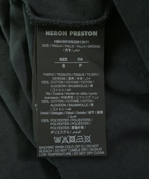 HERON PRESTON（ヘロンプレストン）Tシャツ・カットソー 黒 サイズ:S メンズ/2200714595023