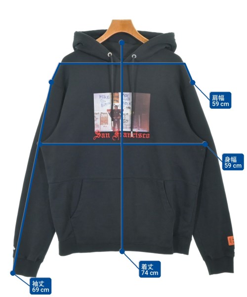 HERON PRESTON（ヘロンプレストン）パーカー 黒 サイズ:S メンズ/2200729790031