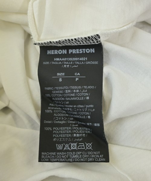 HERON PRESTON（ヘロンプレストン）Tシャツ・カットソー 白 サイズ:S メンズ/2200721821146
