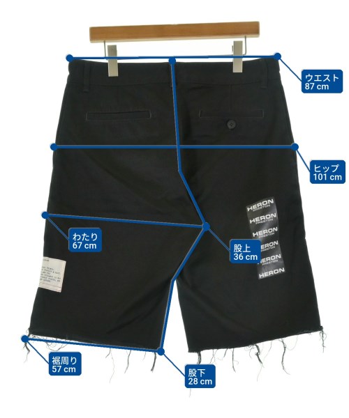 HERON PRESTON（ヘロンプレストン）ショートパンツ 黒 サイズ:M メンズ/2200726450020