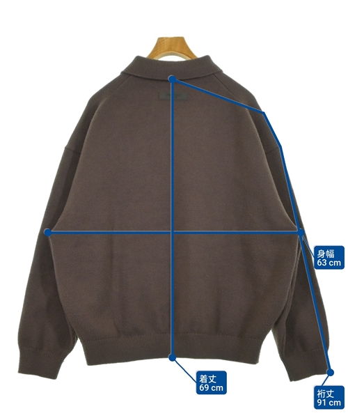 Fear of God ESSENTIALS（フィアオブゴッド　エッセンシャルス）ニット・セーター 茶 サイズ:M メンズ/2200628061027