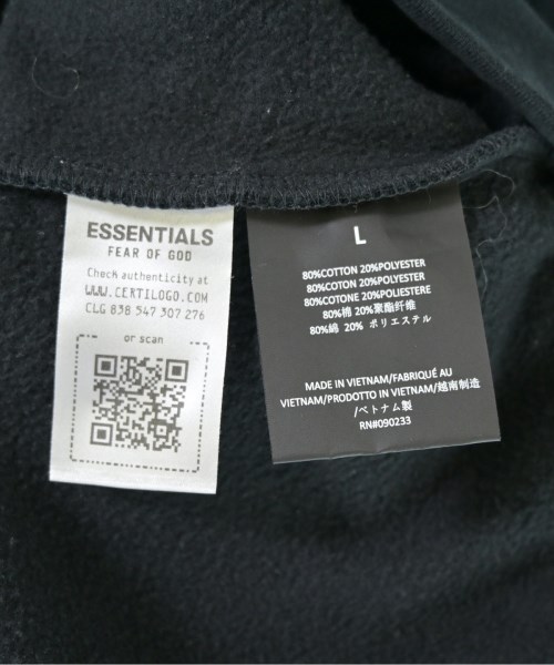 Fear of God ESSENTIALS（フィアオブゴッド　エッセンシャルス）パーカー 黒 サイズ:L メンズ/2200709161035