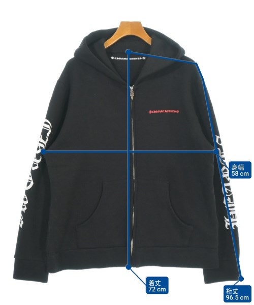 CHROME HEARTS（クロムハーツ）パーカー 黒 サイズ:M メンズ/2200715041147