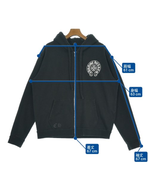 CHROME HEARTS（クロムハーツ）パーカー 黒 サイズ:M メンズ/2200665607042