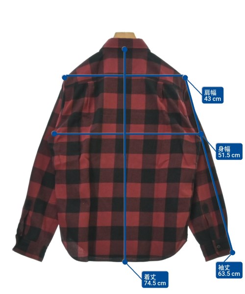 AIGLE（エーグル）カジュアルシャツ 赤 サイズ:L メンズ/2200613136143