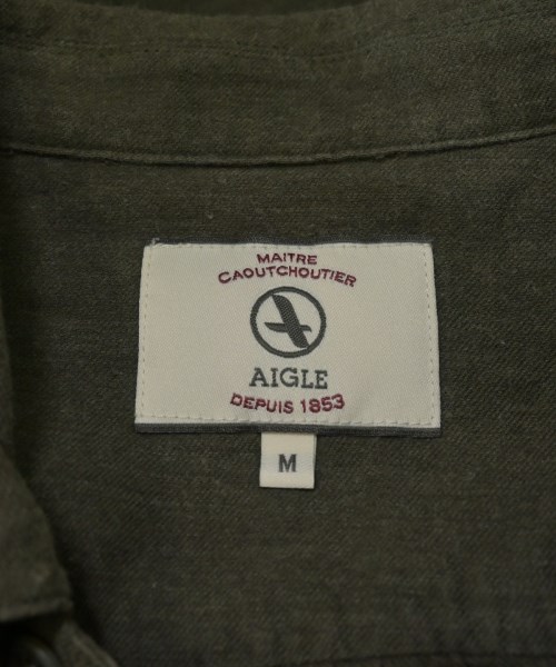 AIGLE（エーグル）シャツワンピース カーキ サイズ:M レディース/2200653441139