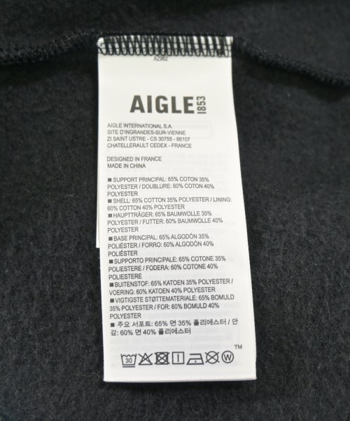 AIGLE（エーグル）パーカー 黒 サイズ:40(M位) レディース/2200720882063