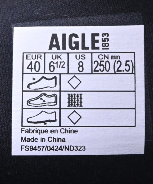 AIGLE（エーグル）レインシューズ 黒 サイズ:25cm メンズ/2200727672018