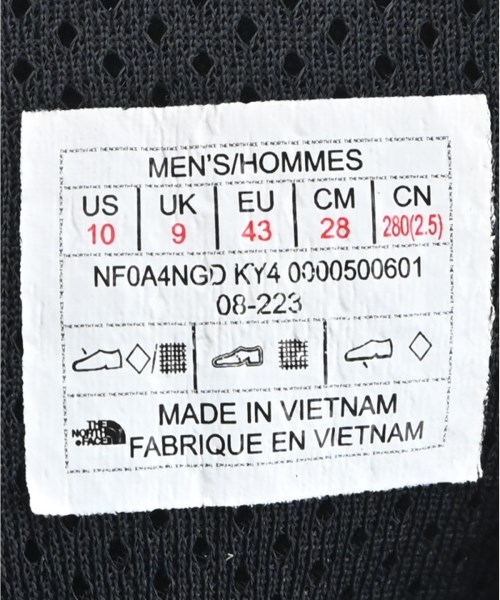 THE NORTH FACE（ザノースフェイス）スニーカー 黒 サイズ:28cm メンズ/2200644671040