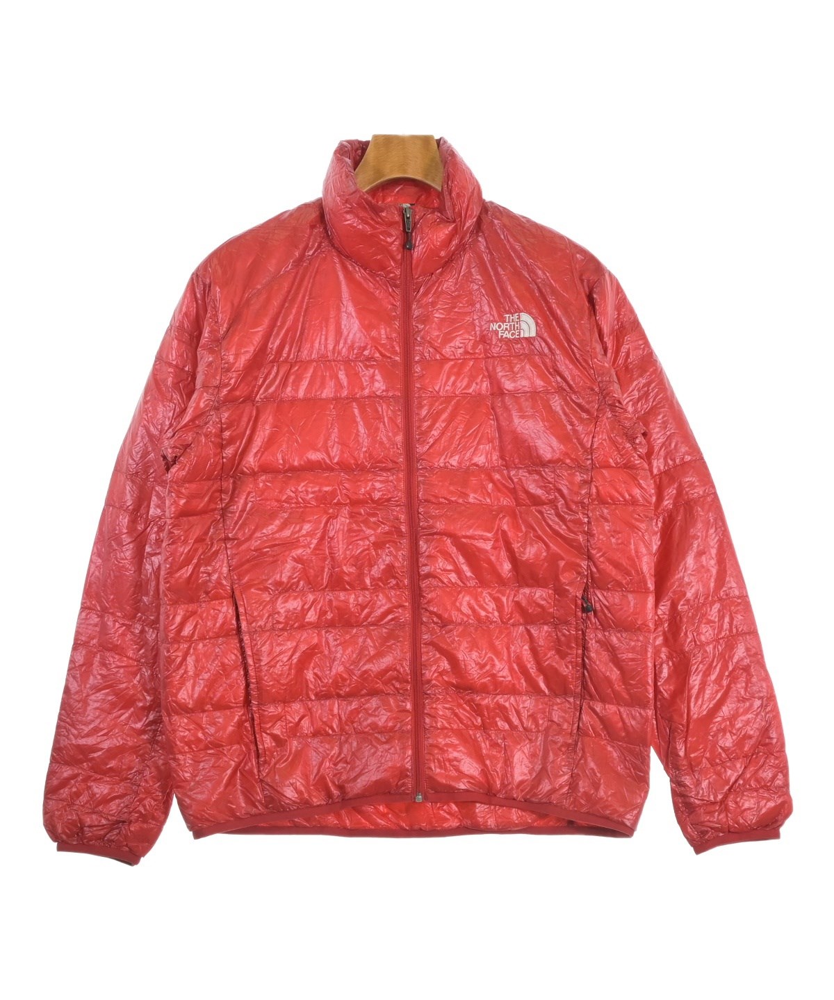 茶タグ　ノースフェイス　ダウンベスト　size M 美品　レッド THE NORTH FACE（ザノースフェイス）ダウンジャケット/ダウンベスト 赤