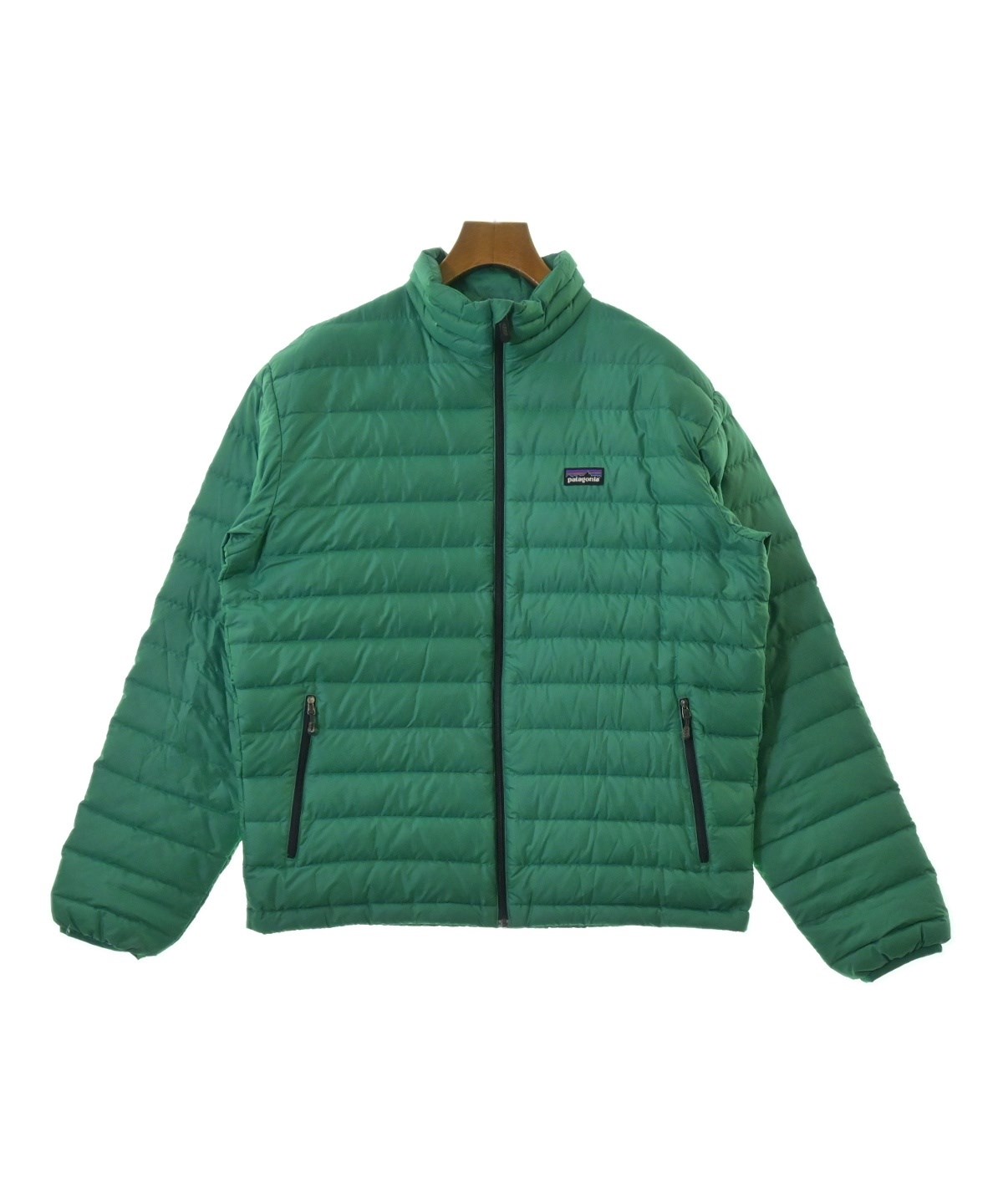 Patagonia ダウンベスト 緑ベージュ Patagonia ダウンベスト クリーム色/緑
