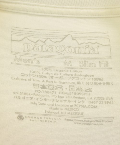 Patagonia（パタゴニア）Tシャツ・カットソー 白 サイズ:M メンズ/2200700775088