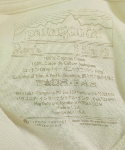 Patagonia（パタゴニア）Tシャツ・カットソー 白 サイズ:S メンズ/2200704701571