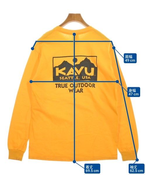 KAVU（カブー）Tシャツ・カットソー 黄 サイズ:M メンズ/2200615286327