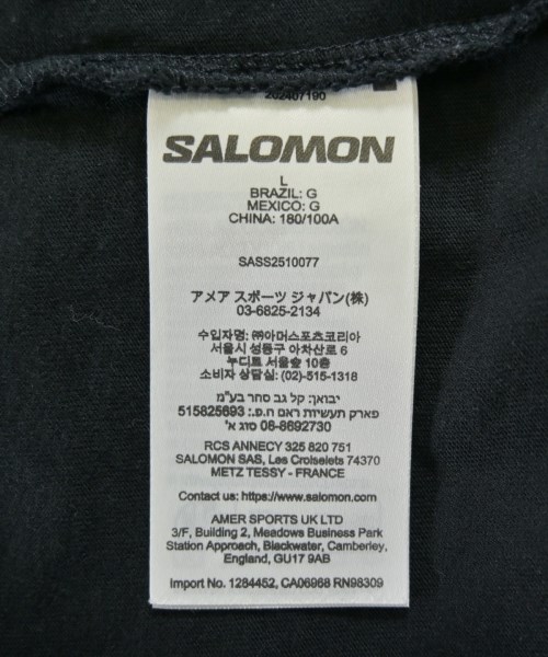 Salomon（サロモン）Tシャツ・カットソー 黒 サイズ:L メンズ/2200715550205