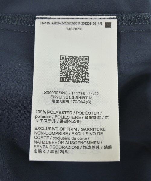 ARC'TERYX（アークテリクス）カジュアルシャツ 紺 サイズ:S メンズ/2200620005142