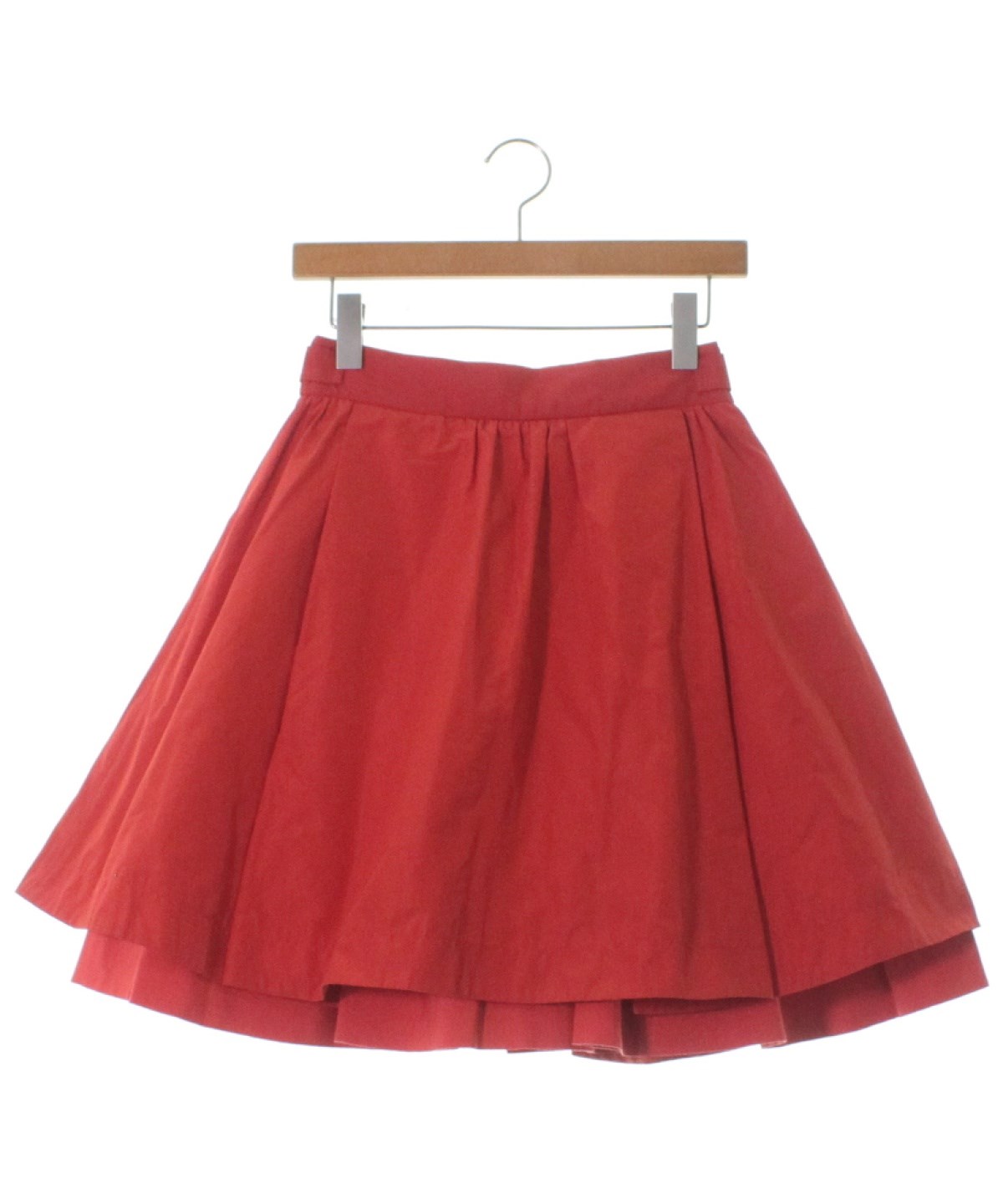 MONCLER（モンクレール）ひざ丈スカート 赤 サイズ:42(L位) レディース 