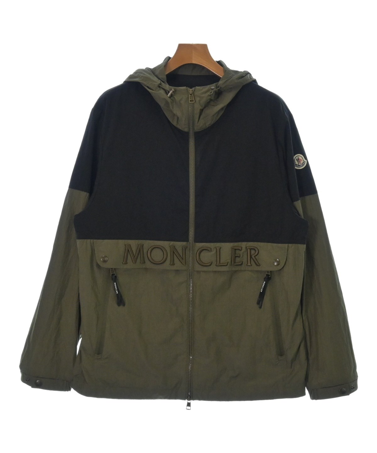 超希少　モンクレール　ポロシャツ　カーキ　ロゴ　Lサイズ モンクレール MONCLER 】ポロシャツ コットン サイズXS 半袖