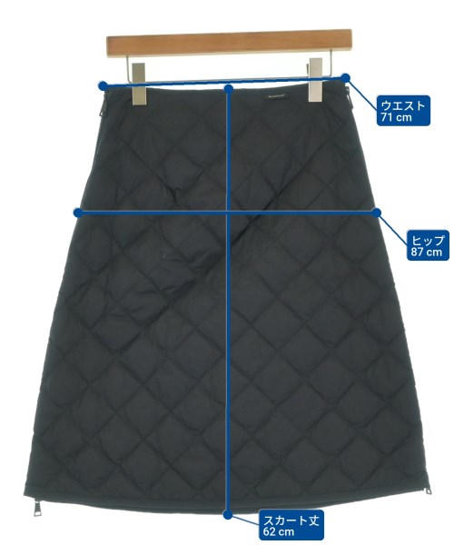 MONCLER（モンクレール）ひざ丈スカート 黒 サイズ:42(L位) レディース/2200644257039
